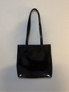 Classic Black Patent Tote Bag - Timeless Women’s Shoulder Bag